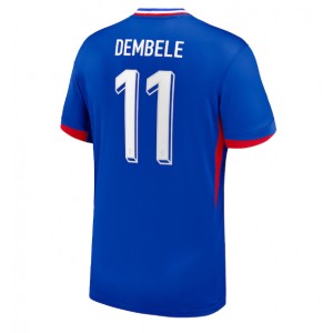 Fotbalové Dres Francie Ousmane Dembele #11 Domácí Oblečení ME 2024 Krátký Rukáv